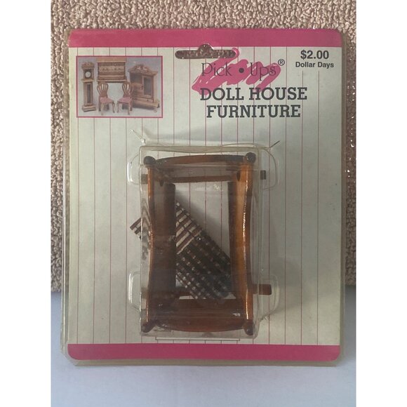 VTG Doll House Miniature Furniture Traditional Pick Ups Sofa Couch Bureau Cradle - Picture 9 of 14